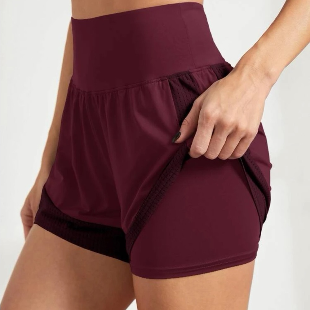 SHEIN | Wide Band Waist Solid Sports Skort